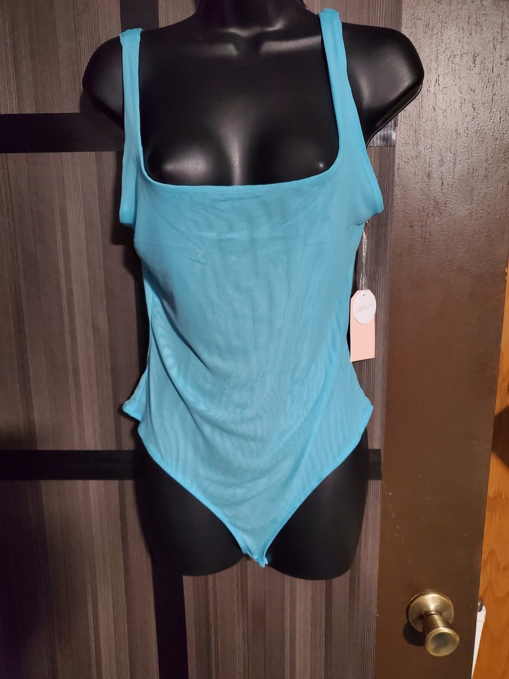 Turquoise Mesh Bodysuit
